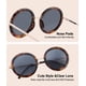 thumbnail image 4 of Lentes de Sol Polarizados Retro Redondos JOOX para Mujer UV400, 4 of 7