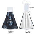 thumbnail image 4 of Skulls Blue Roses Hearts Valentine Hanging Towels with Loop Hand Towels Nylon Fastener Tape Design Dish Cloths 2 Pieces, 4 of 7