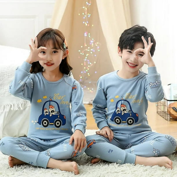 Ropa 100 de algodon para chicas adolescentes pijamas de Navidad para ninos conjunto de ropa de dormir para ninos ropa de casa para ninos pijamas de invierno de dibujos animados Walmart