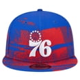 thumbnail image 2 of Men's New Era Royal Philadelphia 76ers Tip-Off 9FIFTY Snapback Hat, 2 of 6