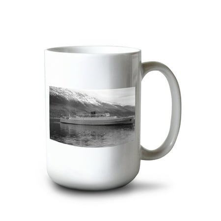 

15 fl oz Ceramic Mug Skagway Alaska View of M.S. Orpheus Ship Photograph Dishwasher & Microwave Safe