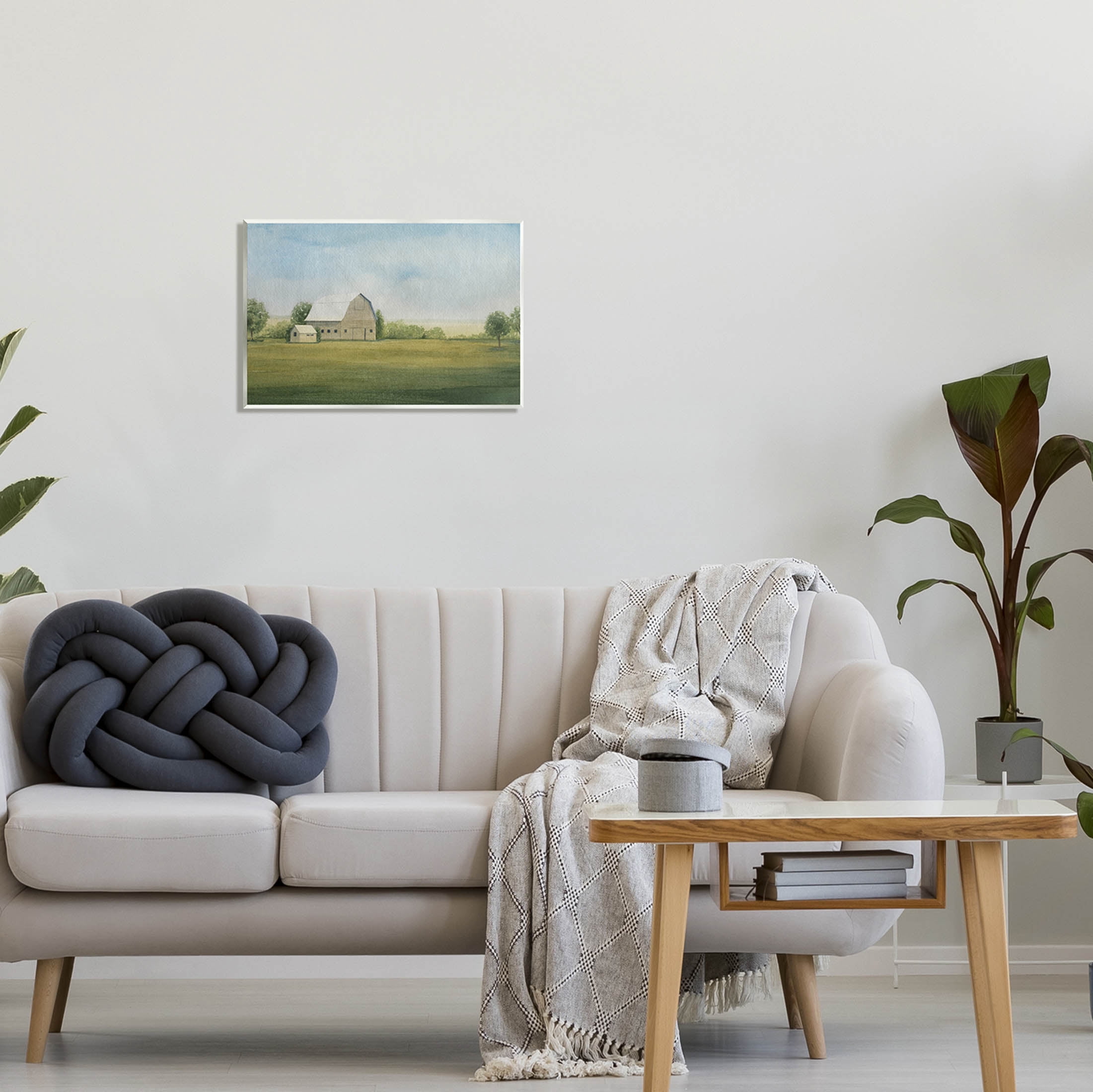 Stupell Industries Vast Rural Barn Landscape Painting Unframed Art Print Wall Art, Design by Grace Popp