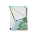 thumbnail image 2 of Parrot Soft Flannel Fleece Throw Blanket, Tropical Paradise Flower Blossoms Leaves with Flying Butterflies in Cartoon Style, Cozy Plush for Indoor and Outdoor Use, 50" x 60", Multicolor, by Ambesonne, 2 of 5