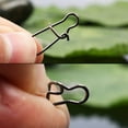 thumbnail image 3 of Strong Nice Swivels 50 Pack double Lock Snaps Size #0-#8 Black Nice Snap Swivel Slid Rings Stainless Steel USA Fishing Tackle 2#, 3 of 5