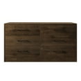 thumbnail image 3 of Castle Place Minimalist 6 Drawer Wooden Dresser, Walnut, 3 of 6