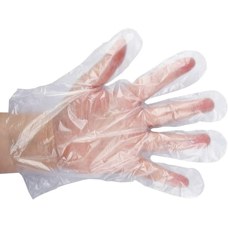 Food Handling Gloves, 1200 Pcs Plastic PE Poly Gloves for Kitchen Cooking Cleaning Food Handling