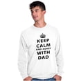 thumbnail image 3 of Keep Calm And Agree With Dad Crown Men's Long Sleeve Tee T Shirt Brisco Brands L, 3 of 6