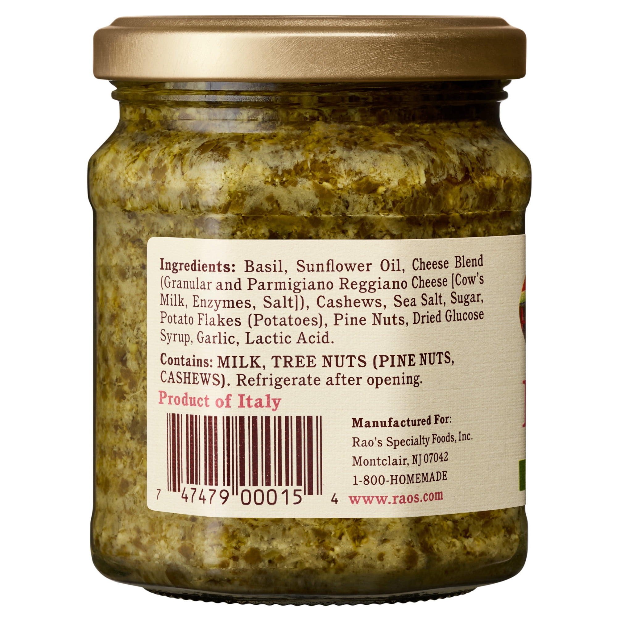 (6 pack) Rao's Homemade Basil Pesto Sauce, 6.7 oz