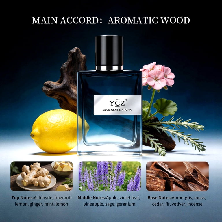 Ycz 3 in 1 Men's Cologne Gift Set,5.1 oz(3 x 1.7 oz)Long Lasting