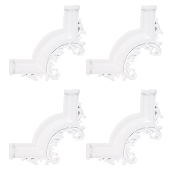 NIAIZEK Vintage PVC Ceiling Molding Corner Panels White for Home Decor Easy to Operate 4Pcs
