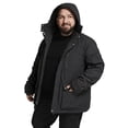 thumbnail image 4 of Soularge Men's Big and Tall Winter Coat Warm Puffer Jacket Hooded Windproof Winter Puffer Coat Gray 5X, 4 of 10
