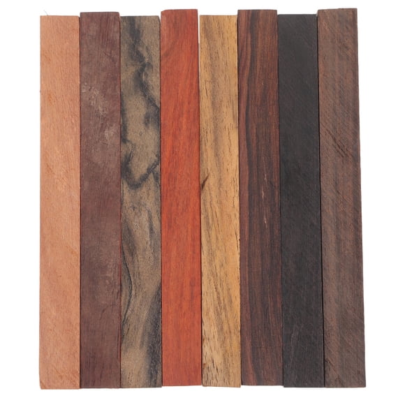 LOLIPPYY 8Pcs Exotic Wood Block Diy Lovers Crafters Natural Look Cylindrical