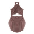 thumbnail image 3 of MSemis Kids Girls Lyrical Dance Costume Halter Modern Contemporary Dance Dress Dusty Pink 14, 3 of 5