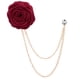 thumbnail image 4 of Corona de rosas para hombre con broche de cadena colgante dorado, alfiler de solapa, alfileres de solapa para hombres, 4 of 5