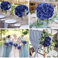 thumbnail image 5 of 60 PCS Navy Blue Hydrangea Artificial Flowers with Stems for Wedding Party Home Decor Table Centerpieces Florals Bouquets Arrangement Arch Festival Decoration, 5 of 6