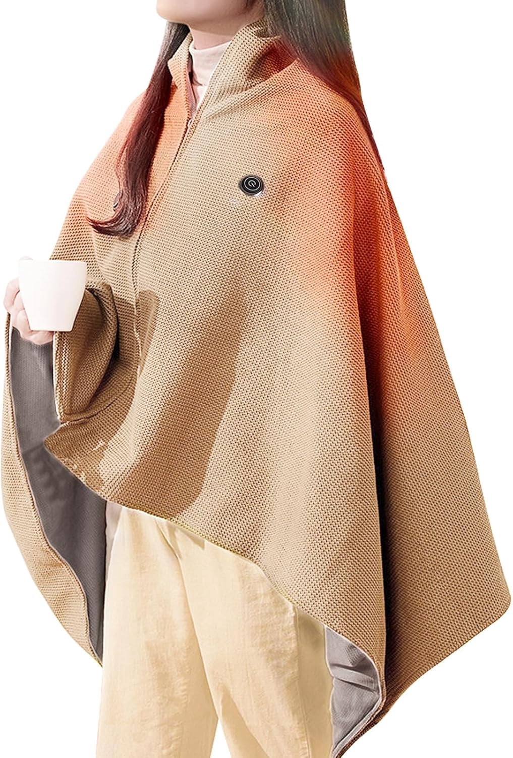 Portable Heated Scarf, Battery Operated Extra Large Heating Pad, Portable Heated Scarves for Office, Travel, Camping, 3 Heat Settings, 5000 mAh Power Bank Included