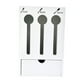 thumbnail image 3 of Soporte para utensilios Escurridor de cubiertos Organizador de cubiertos Dispositivo de almacenamiento de cucharas para Blanco, 3 of 9