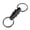 Black, variant on Aluminum Alloy Quick Release Swivel Keychain, Pull Apart Detachable Keychain, Heavy Duty Car Key Holder with 360 Degree Swivel Rotation