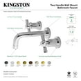 thumbnail image 6 of Kingston Brass KS8121ZX Millennium Double-Handle 3-Hole Wall Mount Bathroom Faucet in Polished Chrome, 6 of 7