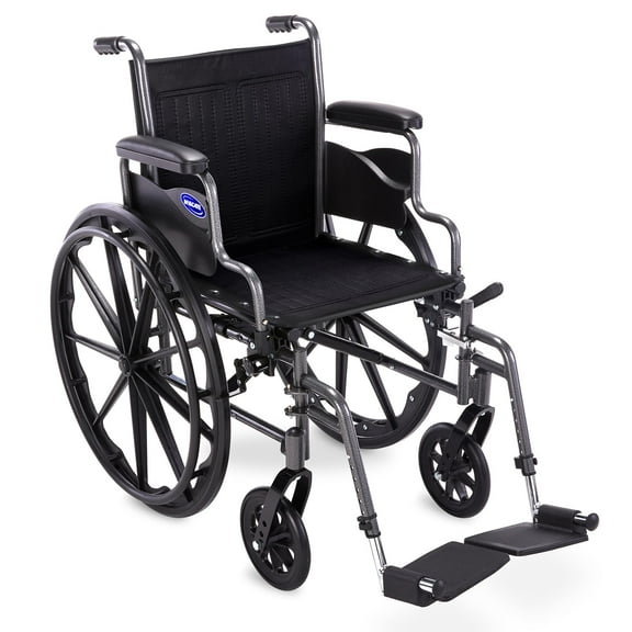 Invacare Essentials Tracer SX3 20" Foldable Manual Wheelchair w/ Swing-Away Footrests & Desk Arms