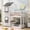 White, variant on Gray Twin Over Twin Wood Bunk Bed with Roof, Window, Guardrail, Ladder