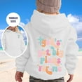 thumbnail image 2 of Weebloom Cute Hoodies for Teen Girls Jesus Letter Long Sleeve Pocket Hoodie Jacket Sweatshirts,White 6-7 Years, 2 of 4