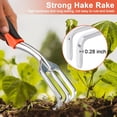 thumbnail image 4 of 1 Set Heavy Duty Hand Rake Cultivator With 2 Piece Garden Trowel Set Measurement Mark, 4 of 7