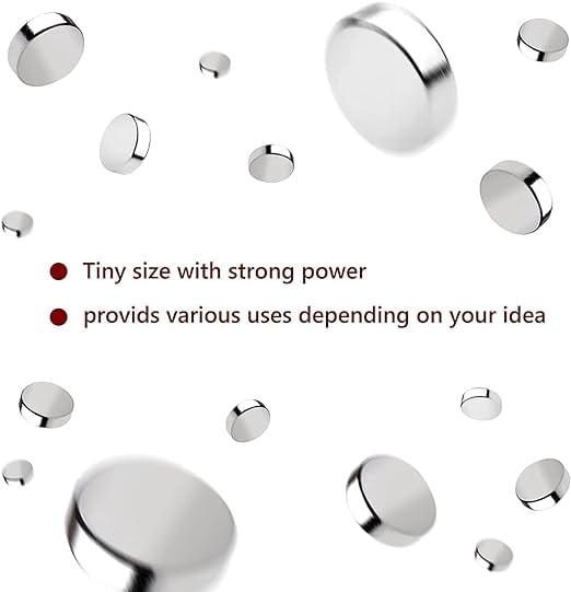 30Pcs Small Strong Magnets,Refrigerator Magnets Mini Round Magnets for Miniatures, DIY, Office, Hobbies, Crafts and Science