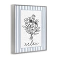 thumbnail image 3 of Stupell Industries Relax Striped Bath Flowers Gray Framed Giclee Art design by Lettered and Lined, 30 x 24, 3 of 8