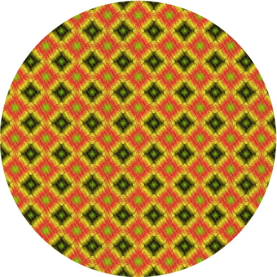 Ahgly Company Indoor Square Patterned Bee Yellow Area Rugs, 3' Square