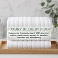thumbnail image 6 of REGALWOVEN Cotton Hand Towels, Striped Pattern Decorative Comfort Towel for Bathroom, Travel, Camp White 1-Piece, 6 of 7