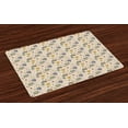 thumbnail image 1 of Ambesonne Botanical Place Mats Set of 4, Abstract Garden Art, Standard Size, Multicolor, 1 of 4
