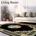 thumbnail image 2 of Ultra Soft Area Rug, Machine Black Gold Medallion, Non Slip, Stain Resistant, Washable Area Rugs for Living Room, Bedroom(Black, 2X3), 2 of 8
