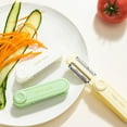 thumbnail image 6 of Stainless Steel Vegetable & Fruit Peeler - Foldable, Ergonomic Kitchen Peeler with Non- Grip for Peeling, Slicing & Julienne - Dishwasher Safe, 3 Pack, 3 Colors 1 PC Each, 6 of 11