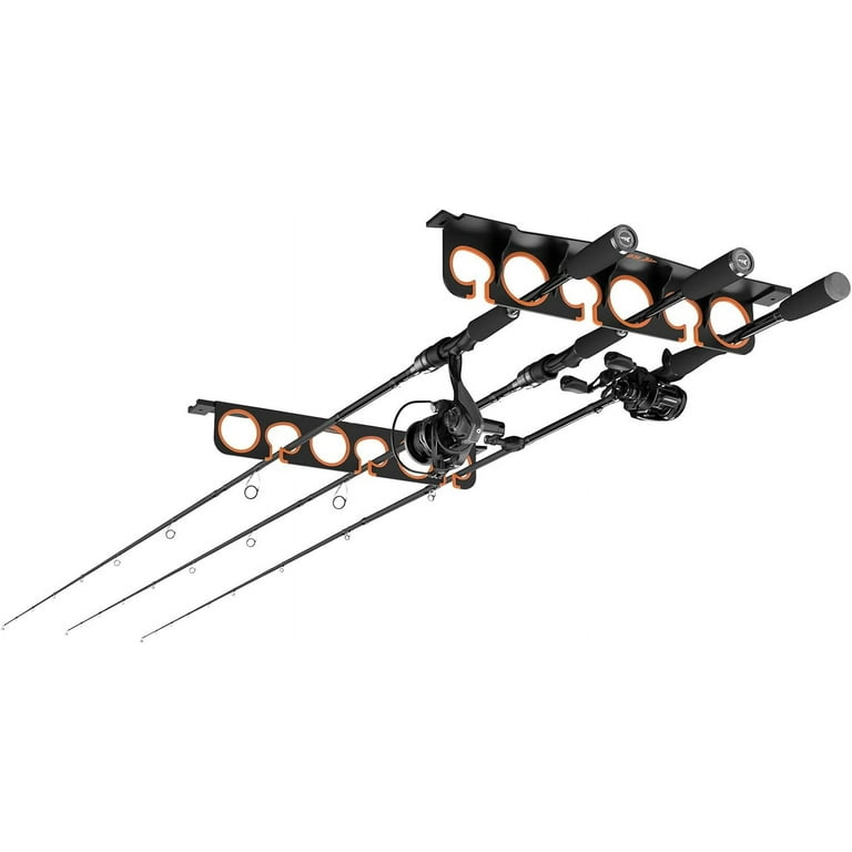 KastKing 6-Rod Wall Mount Fishing Rod Holder, Black photo 2