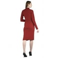 thumbnail image 2 of Artyska Women's Casual Bodycon Turtleneck Ribbed Midi Dress-XL, 2 of 3