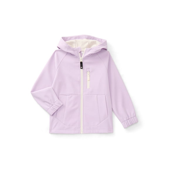 Ozark Trail Girls Zip Up Softshell Jacket with Hood, Sizes 4-18