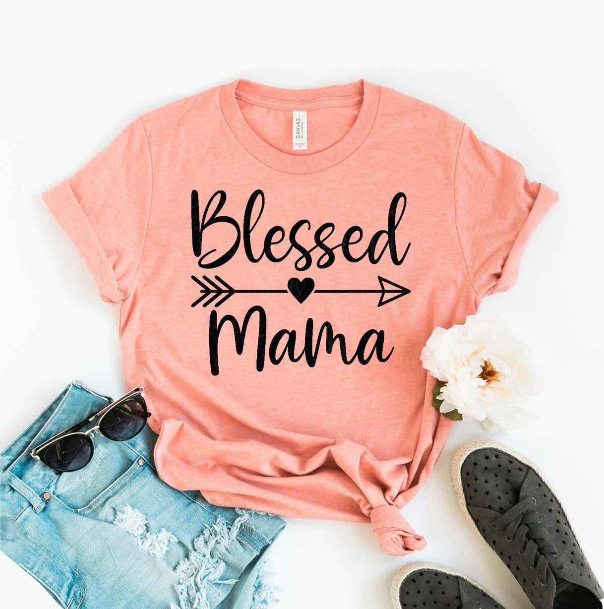 Blessed Mama T Shirt Mother S Day Tshirt Mom Life T Motherhood Top Women S Faith Tee