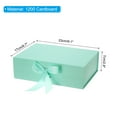 thumbnail image 2 of Unique Bargains 9x7x3 Inch Magnetic Gift Box Collapsible Paper Party Favor Boxes with Lid and Ribbon Green, 2 of 5