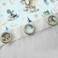 thumbnail image 4 of Feelyou Dreamy Cute Dragon Blackout Curtains Set of 2 (52x84 Each) for Kids, Tree Plant Botanical Window Curtains, Blue Cartoon Dinosaur Curtains and Drapes, Black Out Curtains Decor, 4 of 6