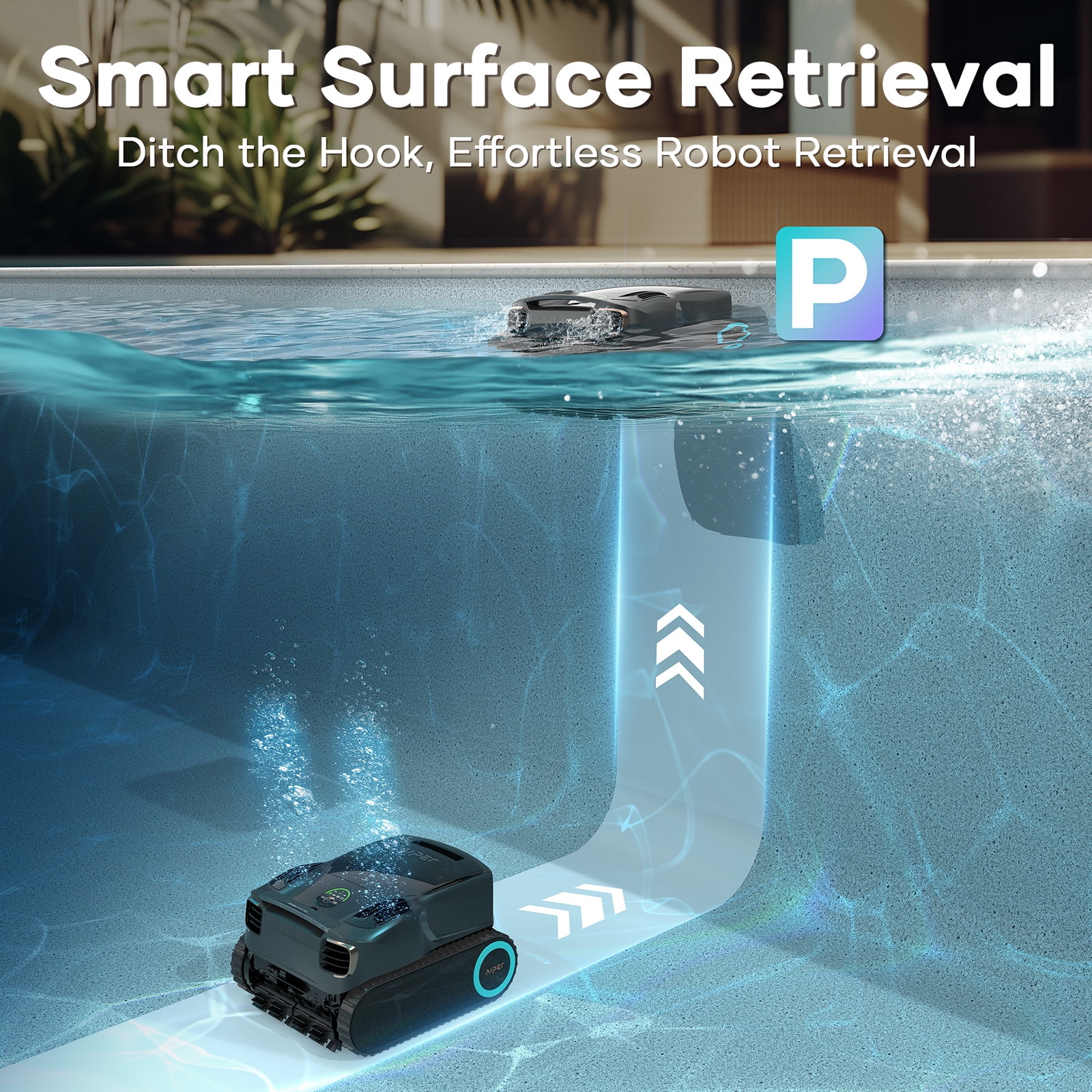 AIPER Scuba X1 Pro Max Automatic Cordless Pool Cleaner, Robotic Pool Skimmer