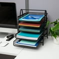 thumbnail image 6 of Mind Reader Desk Organizer with 5 Sliding Trays, Black, 6 of 7