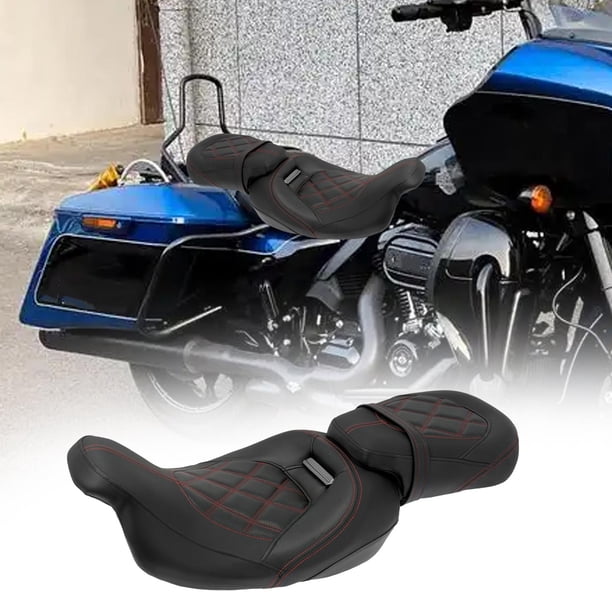Conductor de motocicletas Pasajeros del Paders cómodo fácil de instalar Accesorio de servicios de colchón de reemplazo de diseño ergonómico Rojo