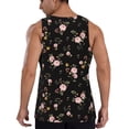 thumbnail image 3 of Easygdp Flowers Men's Tank Top, Sleeveless Muscle T Shirts, Breathable, Quick-Dry, Loose for Gym, Running, Fitness - 4X-Large, 3 of 9