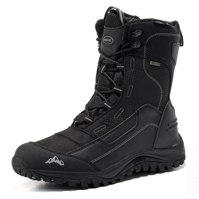 Botas de invierno ROCKMARK para hombre, impermeables, antideslizantes, negras