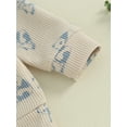 thumbnail image 5 of Infant Baby Girls Boys Pants Set, Panda Print Long Sleeve Crew Neck Sweatshirt with Elastic Waist Sweatpants, 5 of 8