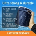 thumbnail image 3 of Premium Boat Anchor Rope 100 Ft Double Braided Boat Anchor Line Blue Nylon Marine Rope Braided 3/8 Anchor Rope Reel for Many Anchors & Boats 3/8 Inch Navy Blue, 3 of 7