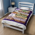 thumbnail image 2 of Purple Personalize Velveteen Plush Blanket, 2 of 9