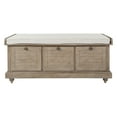 thumbnail image 3 of OSP Home Furnishings Dover Wood Bench with Lift Top and Removable Cushion, Gray, 3 of 7