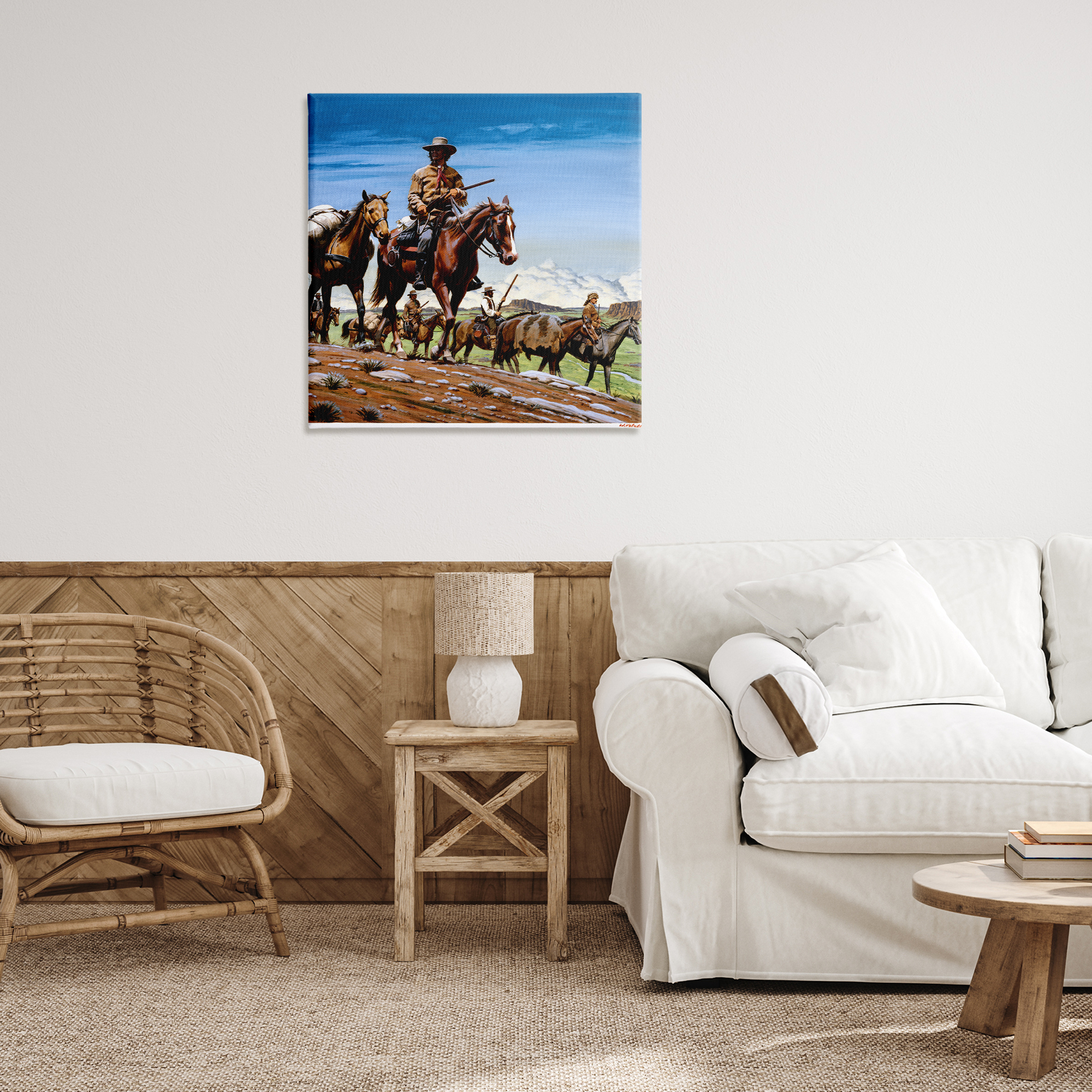 Santa Fe Trail Cowboys Canvas Wall Art, design by Wind River Studios